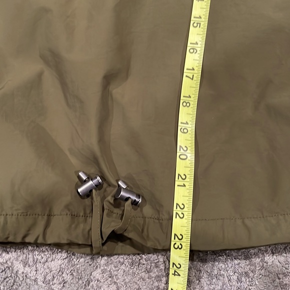 Eileen Fisher olive funnel neck pullover drawstring organic cotton blend jacket - Picture 8 of 9